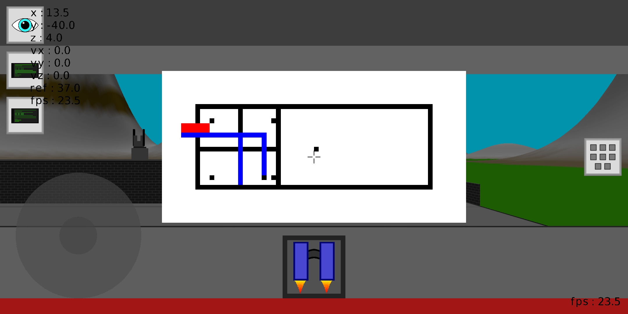 interface alimentation de la base volante