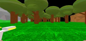 Paysage avec arbre et collines